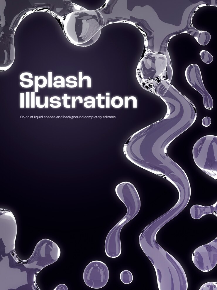 PSD Gratis 3d rendering of liquid shapes background