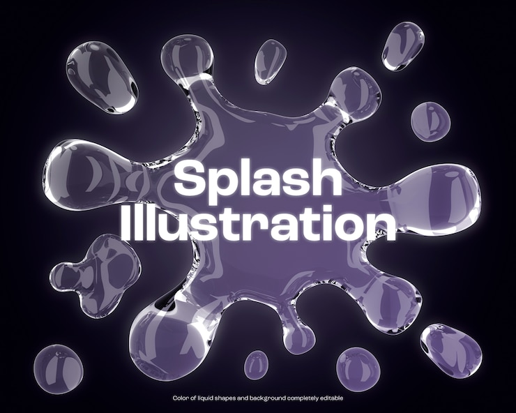 PSD Gratis 3d rendering of liquid shapes background
