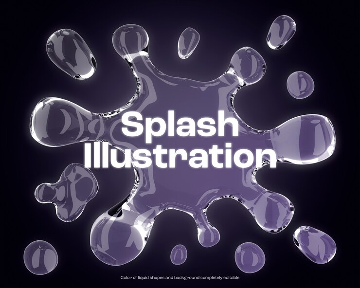 PSD Gratis 3d rendering of liquid shapes background