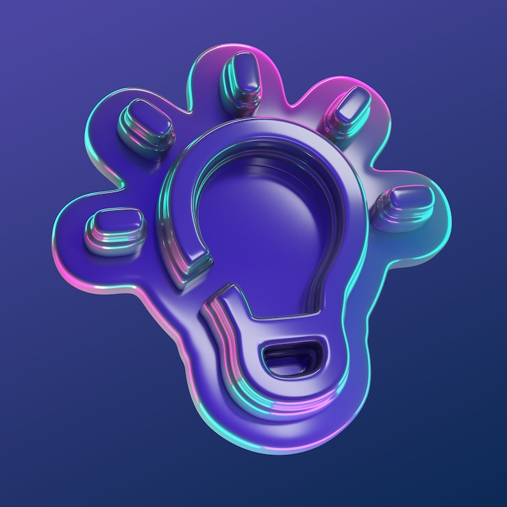 PSD Gratis 3d rendering of  social media icon