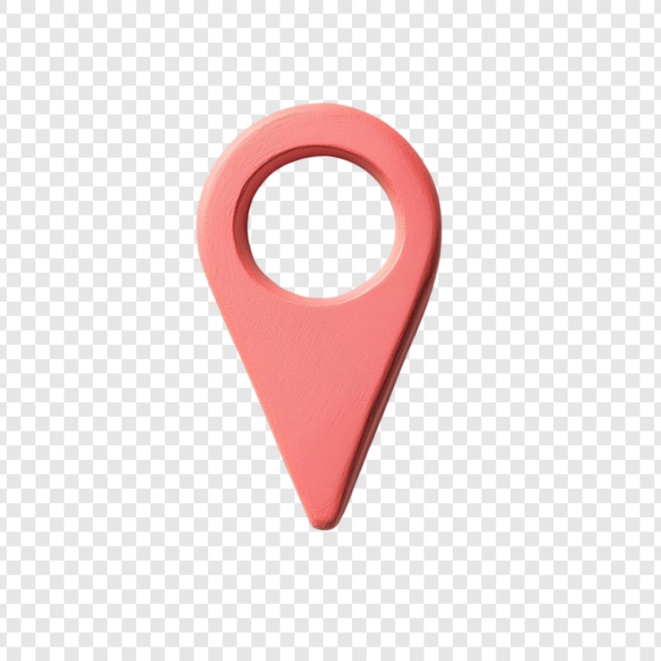 Gratis PSD 3d-rendering van coral pink location marker icon