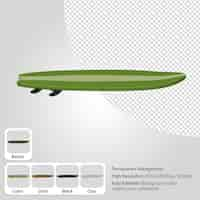 Gratis PSD 3d surfplank