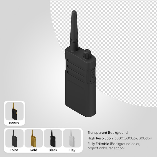 Gratis PSD 3d-talkie walkie