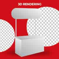 Gratis PSD 3d-teller stand stand-evenement