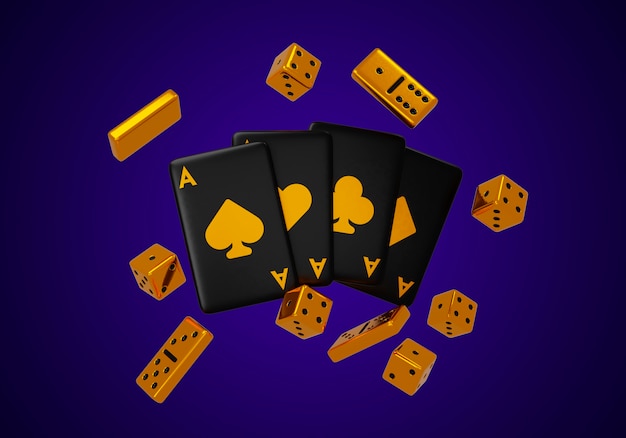 Gratis PSD 3d-weergave van casino-elementen