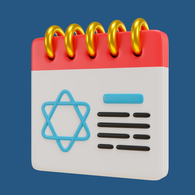Gratis PSD 3d-weergave van chanoeka jodendom icoon