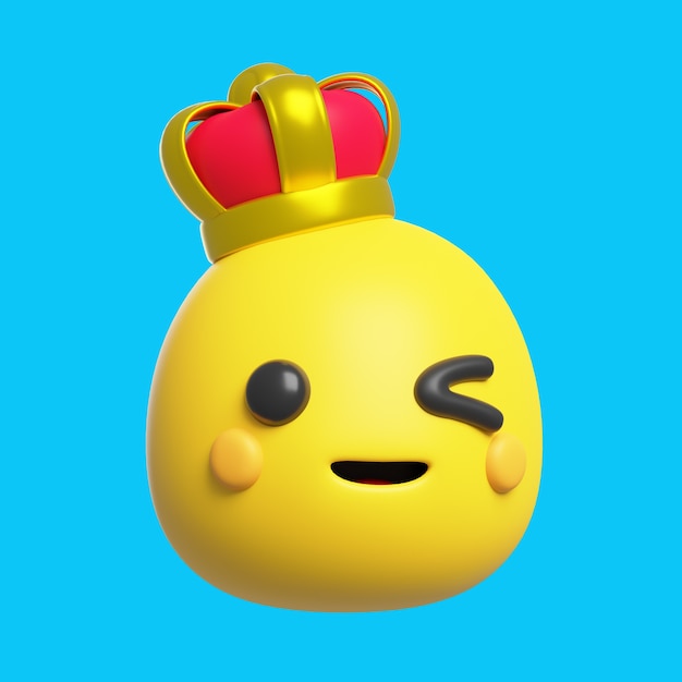 Gratis PSD 3d-weergave van emoji-pictogram