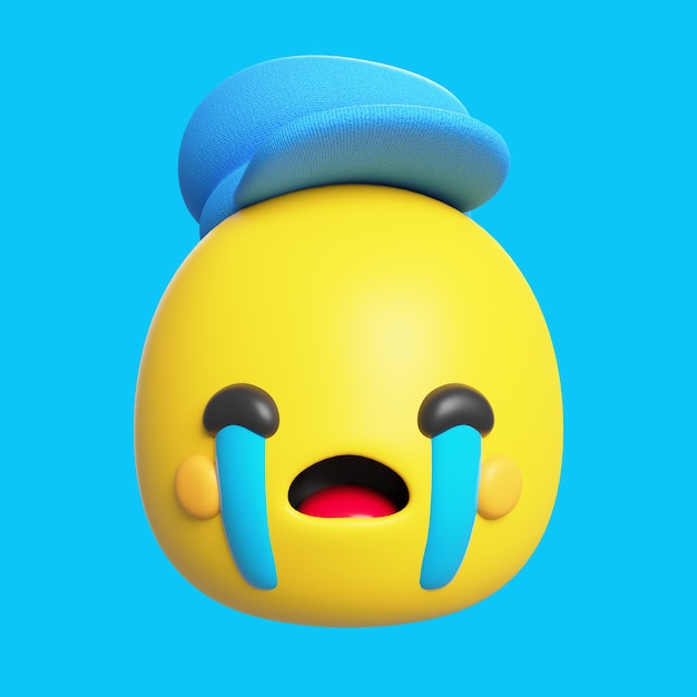 Gratis PSD 3d-weergave van emoji-pictogram