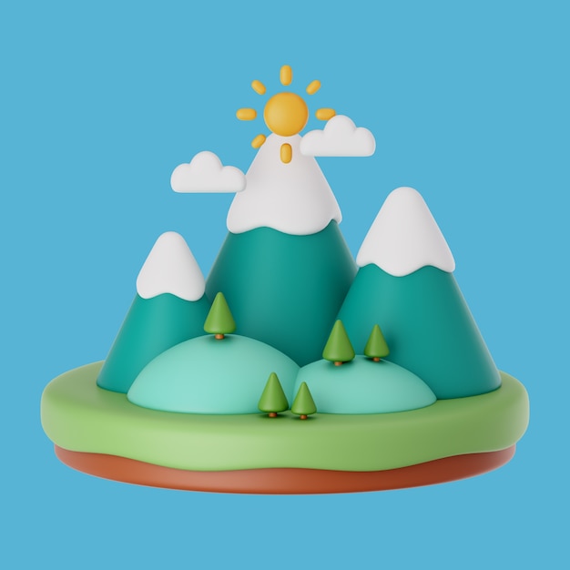 3D-weergave van het kampeerpictogram