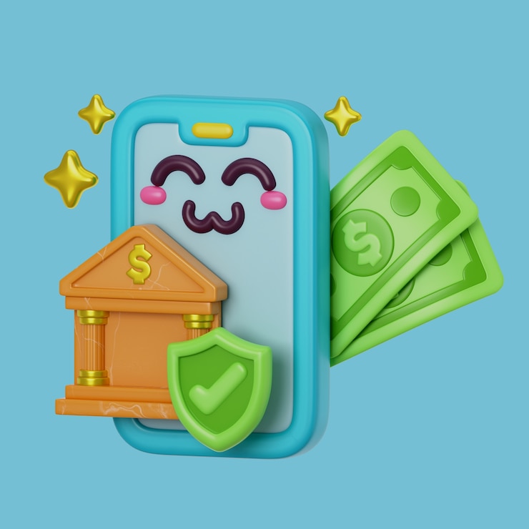 Gratis PSD 3d-weergave van het kawaii-besparingsicoon