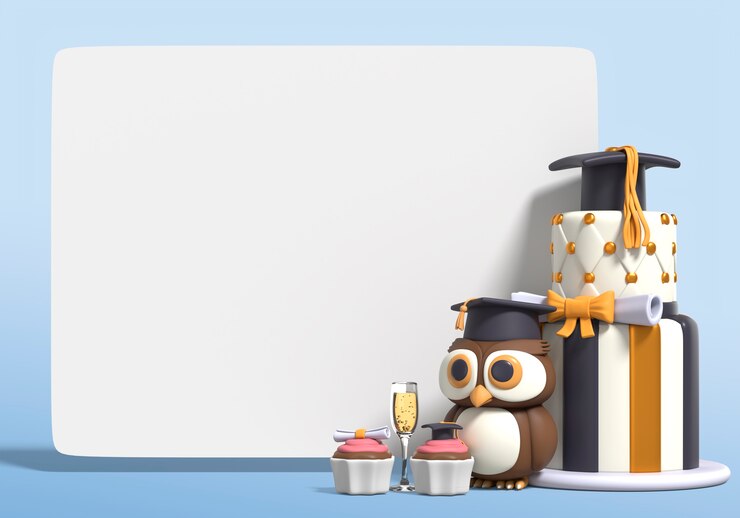 Gratis PSD 3d-weergave van het ontwerp van het afgestudeerde frame