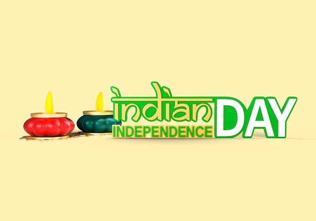 3D-weergave van Indiase onafhankelijkheidsdag