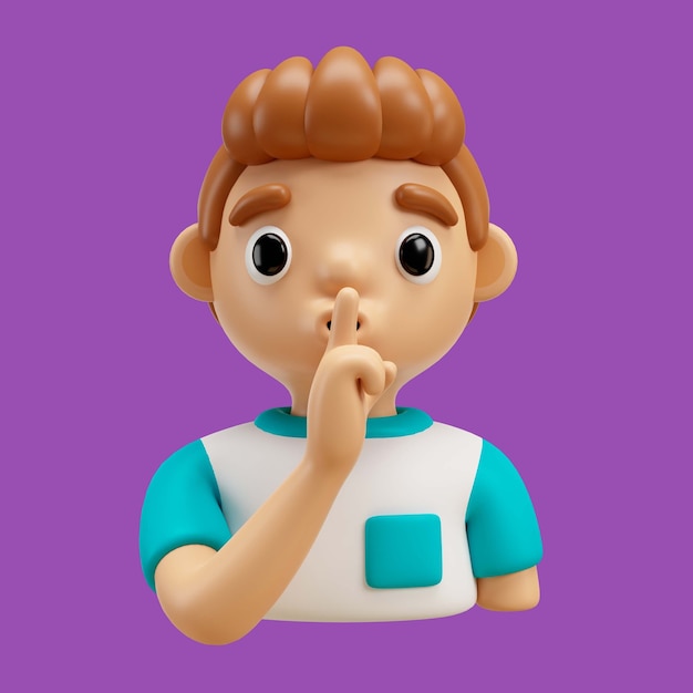 3D-weergave van jongen avatar emoji