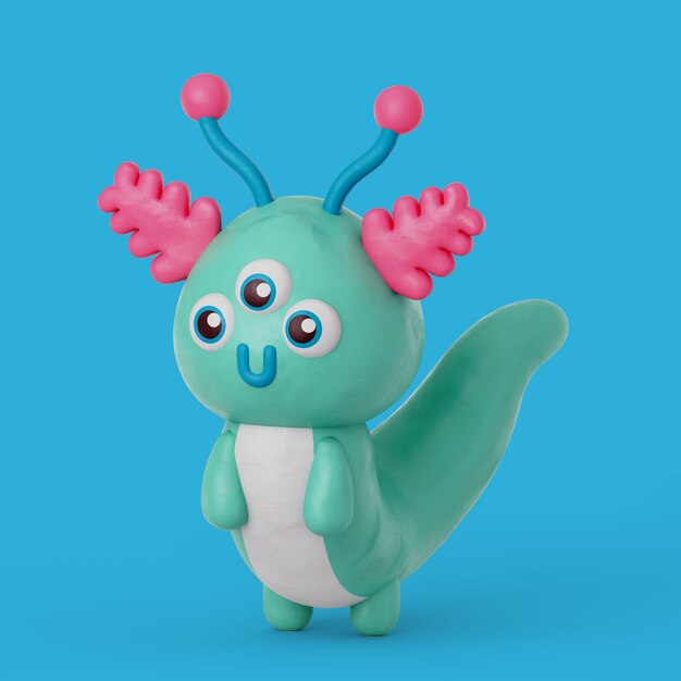 3D weergave van monsters icoon