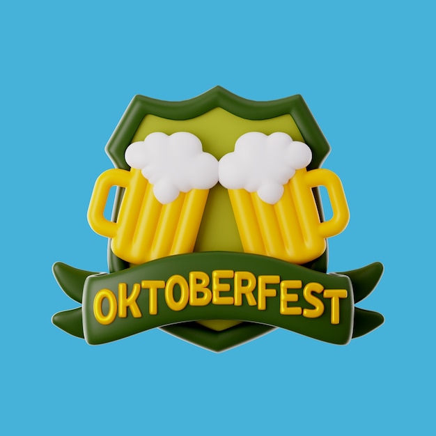 3d-weergave van oktoberfest icom