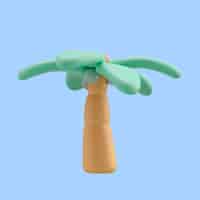 Gratis PSD 3d-weergave van palmboom reizen icon