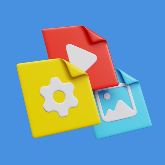 3D-weergave van sociale media marketing icoon