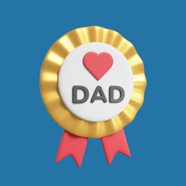 Gratis PSD 3d-weergave van vaderdag icoon