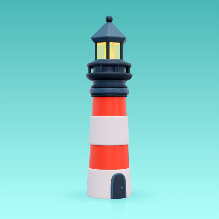 Gratis PSD 3d-weergave van zee- en oceaanpictogram