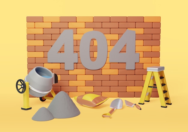 404 fondo en concepto de construcción