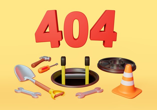 404 fondo en concepto de construcción