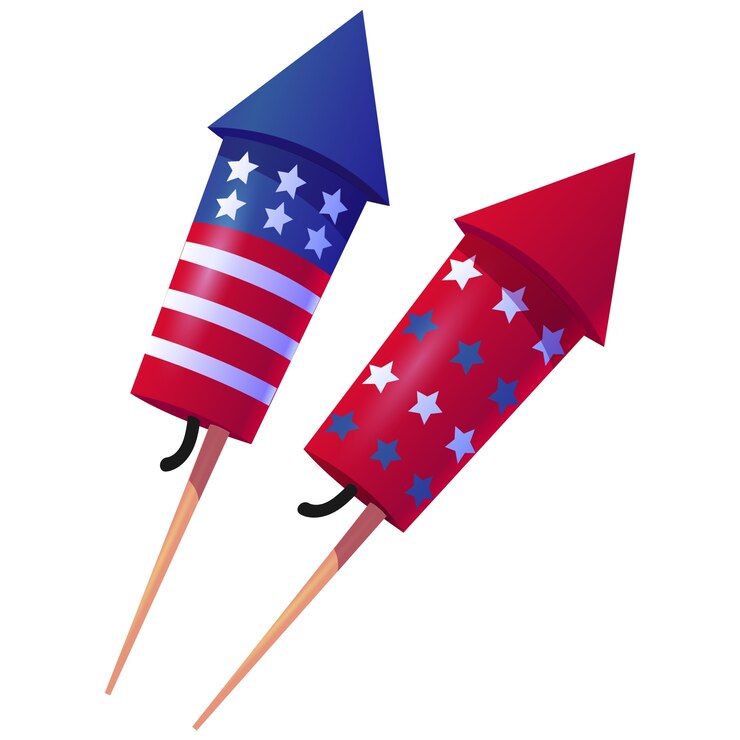 PSD gratuito 4th of july decoration illustration