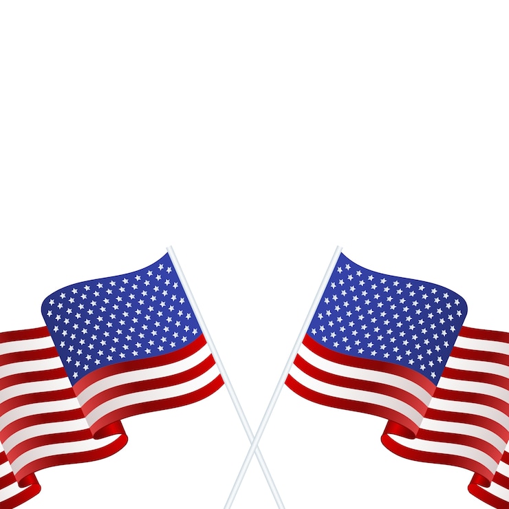 PSD Gratis 4th of july decoration illustration