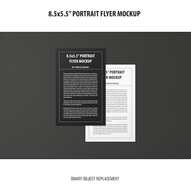 Gratis PSD 5.5x8.5 '' portret flyer mockup