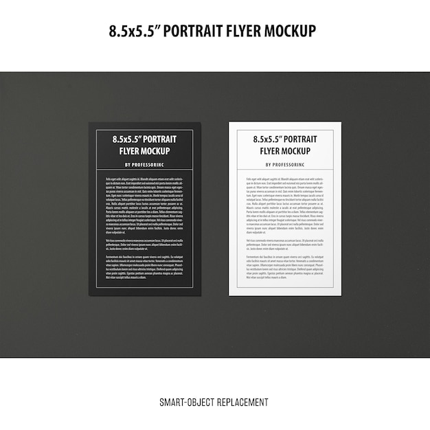 Gratis PSD 5.5x8.5 '' portret flyer mockup