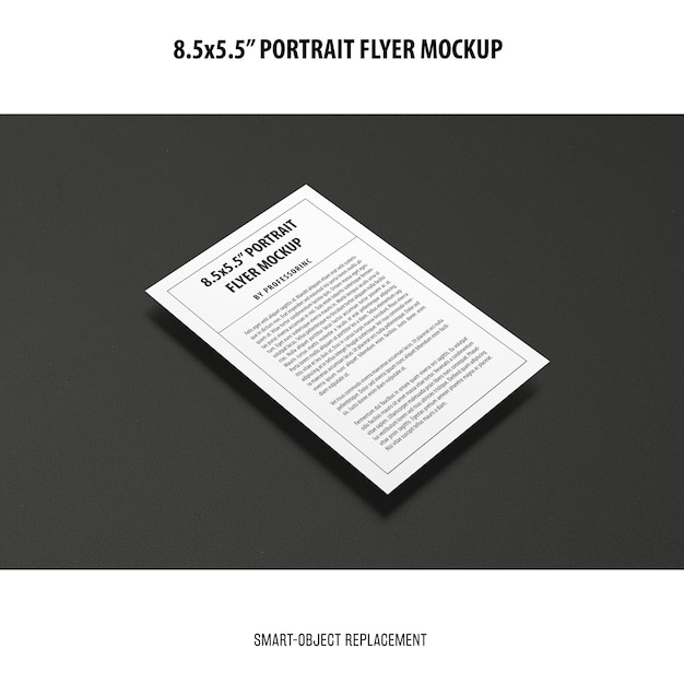 5.5x8.5 '' portret flyer mockup