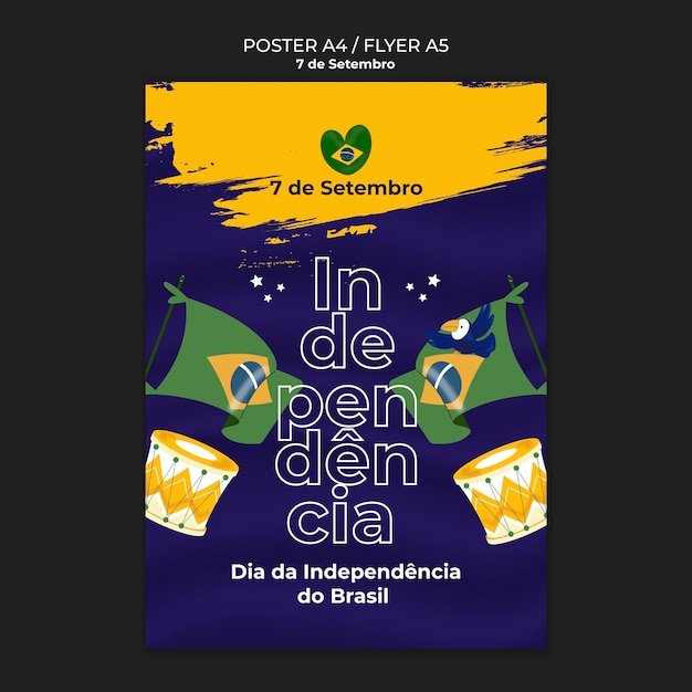 PSD gratuito 7 de septiembre diseño de plantilla