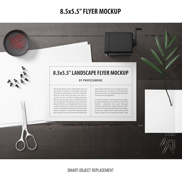 8.5x5.5 flyer mockup