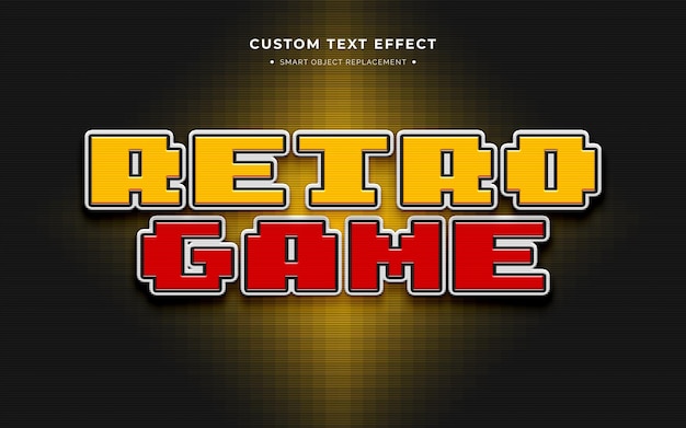 Gratis PSD 8bit arcade 3d-tekststijleffect