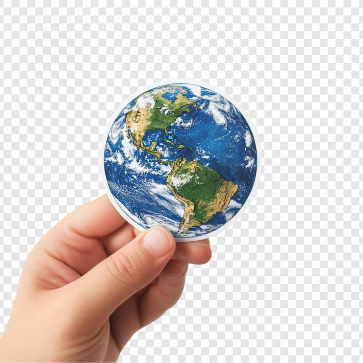 PSD Gratis a childs hand holding a miniature earth globe a symbol of environmental responsibility and global awareness