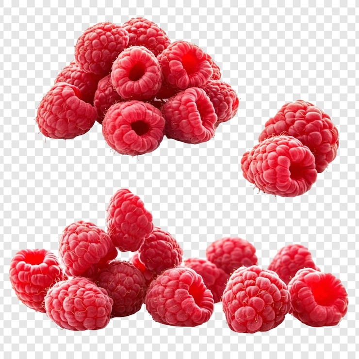 PSD Gratis a collection of juicy ripe raspberries