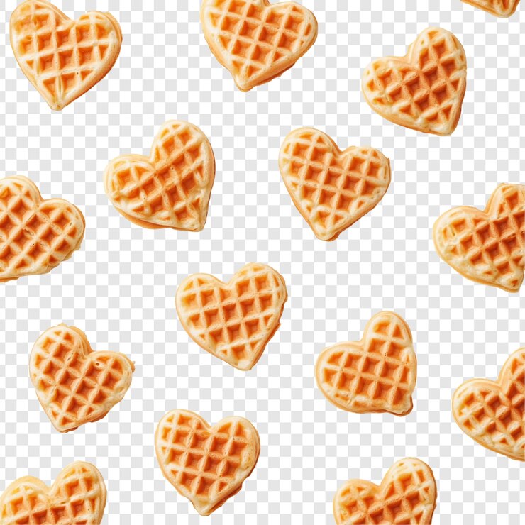 PSD Gratis a delightful pattern of heartshaped waffles