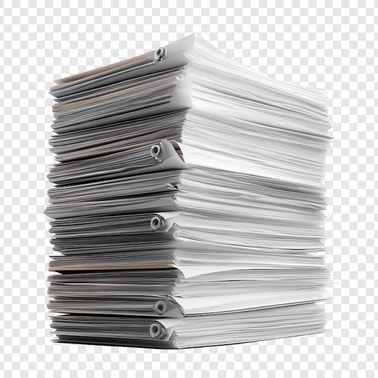 PSD Gratis a massive stack of papers documents and files