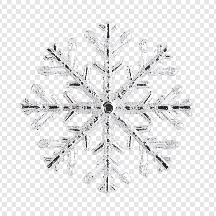 PSD Gratis a sparkling silver snowflake winters delicate jewel