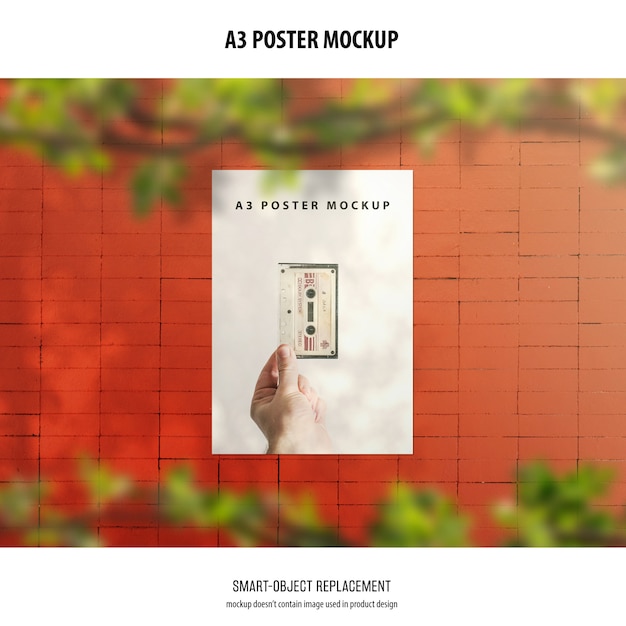 Gratis PSD a3 poster mockup