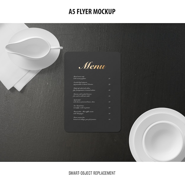 Gratis PSD a5 flyer mockup