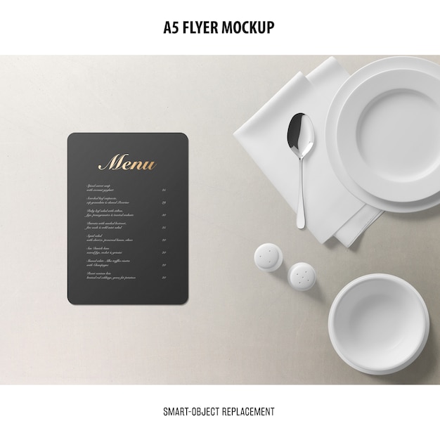 Gratis PSD a5 flyer mockup