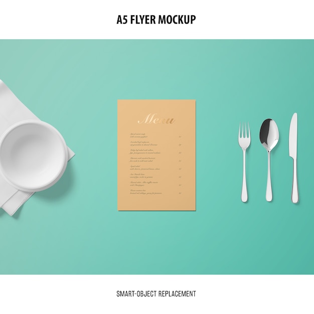 Gratis PSD a5 flyer mockup