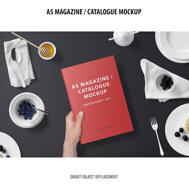 A5 Magazine Catalog Mockup
