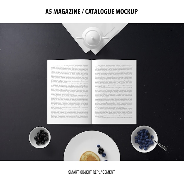 A5 magazine catalog mockup