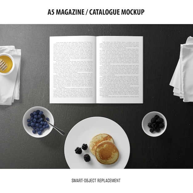 A5 magazine catalog mockup