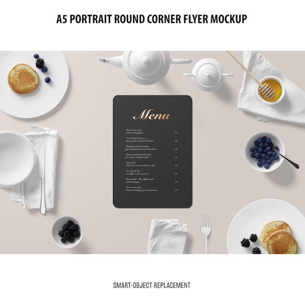 A5 ronde hoek flyer mockup