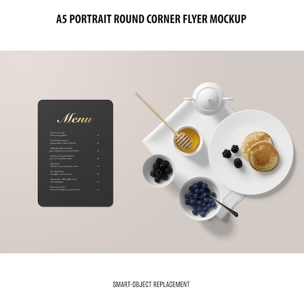 A5 ronde hoek flyer mockup