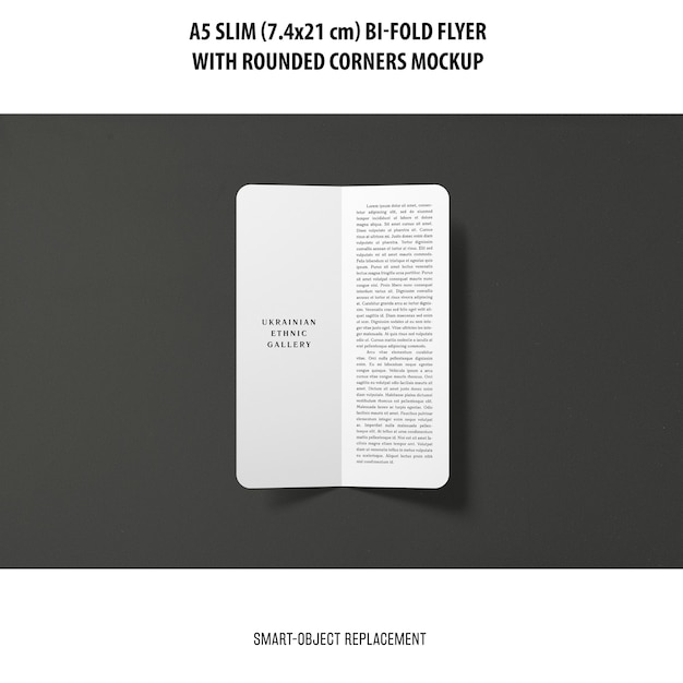 A5 slim bi-fold flyer mockup