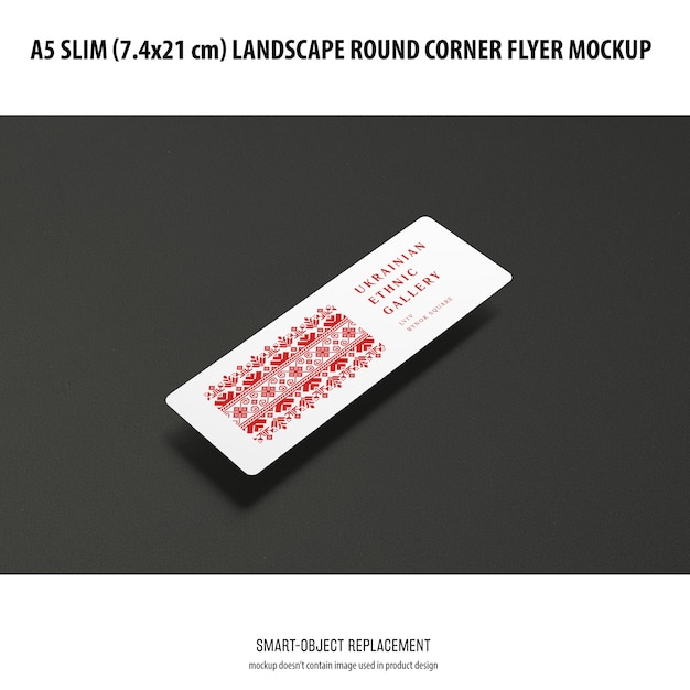 A5 Slim Landscape Flyer Mockup