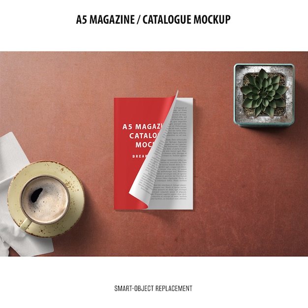 A5 tijdschriftcatalogus mockup